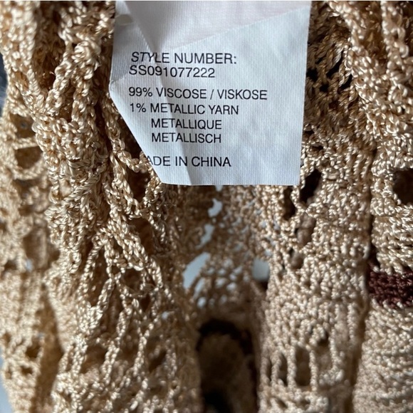 Crocheted cardigan with beaded belt accent - Picture 6 of 7